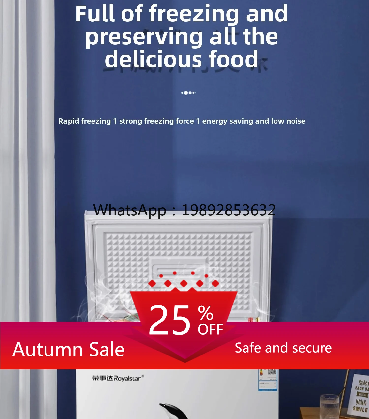 

large-capacity fully frozen, refrigerated and fresh-keeping dual-purpose single-temperature quick-freezing small mini