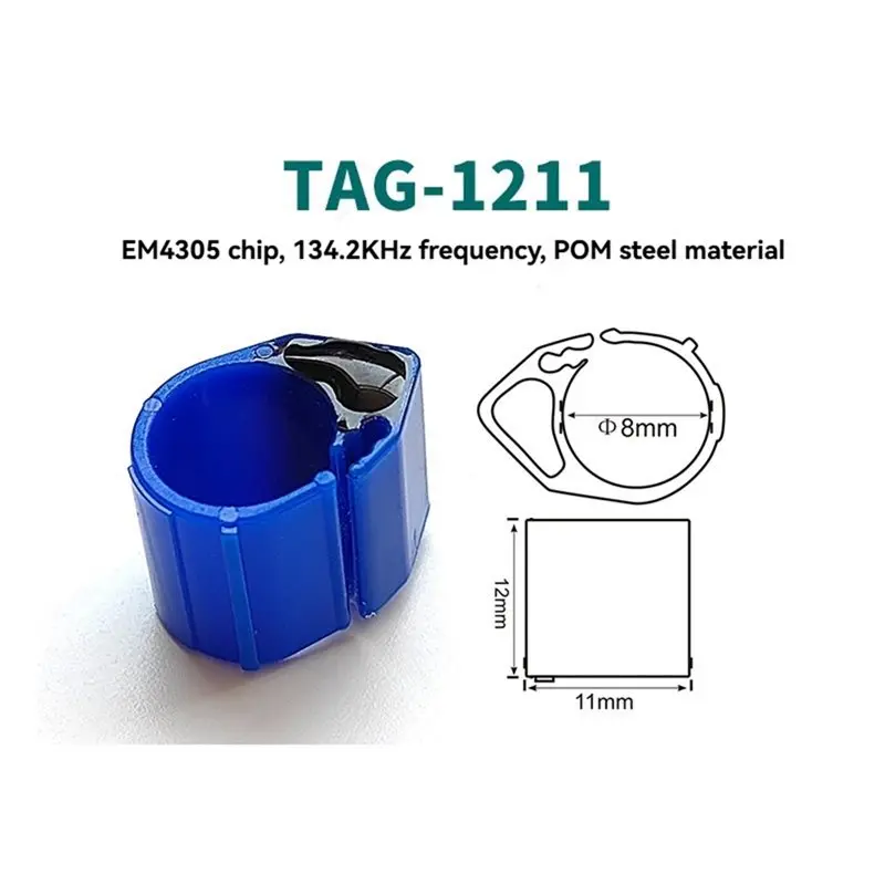B14C Animal Management EM4305 RFID Animal Foot Ring 134.2Khz 512Bit FDX-B Format 10PCS For Pigeon Chickens Ducks Tracking - view 6
