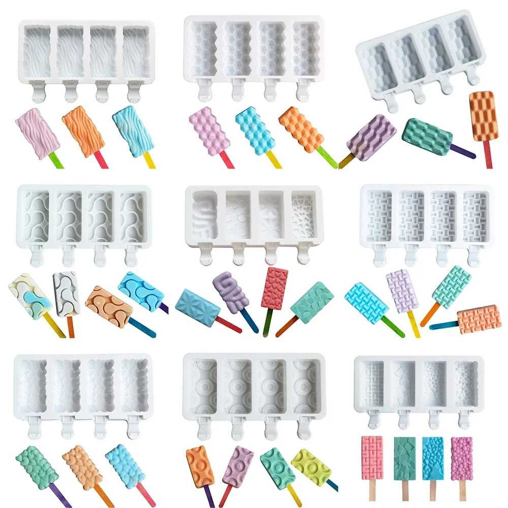 

Cake Silicone Ice Cream Mold DIY Chocolate Dessert Popsicle Moulds Tray Ice Cube Maker Homemade Tools Summer Party Supplies