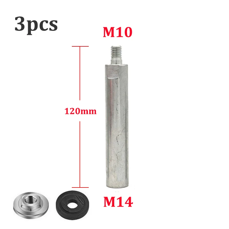 M14 Om M10 M14 Converteren Naar M10 Verbinding Uitgebreide Staaf Adapter Extender Converter Voor Auto Polijstmachine Natte Grinder Hoek Lengte bar
