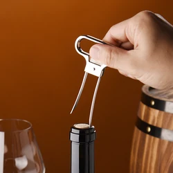 Wine Bottle Opener Metal Two-prong Cork Puller Old Red Wine Champagne Opener Wine Cork Puller Portable Home Hotel Bar Tools