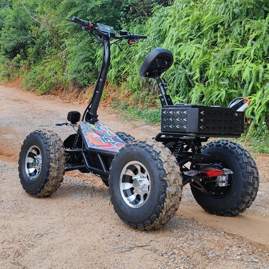 High Quality Renting Business 60v 10000 Watts 4-wheel Beach Electric Scooter All Terrain Vehicles Electric ATV Adult 21 Inch