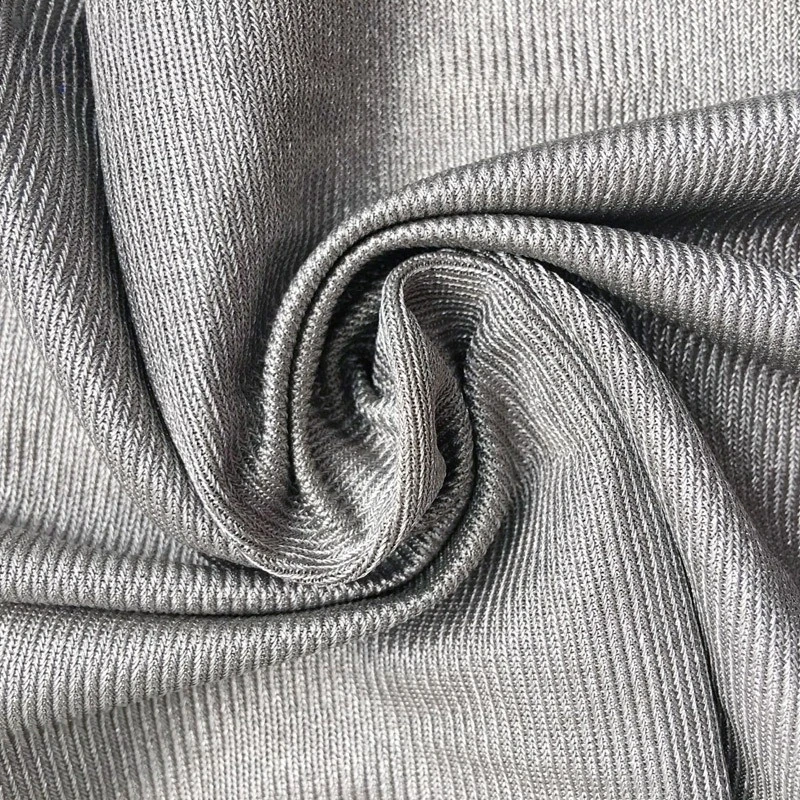 Genuine Electromagnetic radiation protective 100% silver fiber knitted fabric 5G communication EMF shielding silver fiber cloth