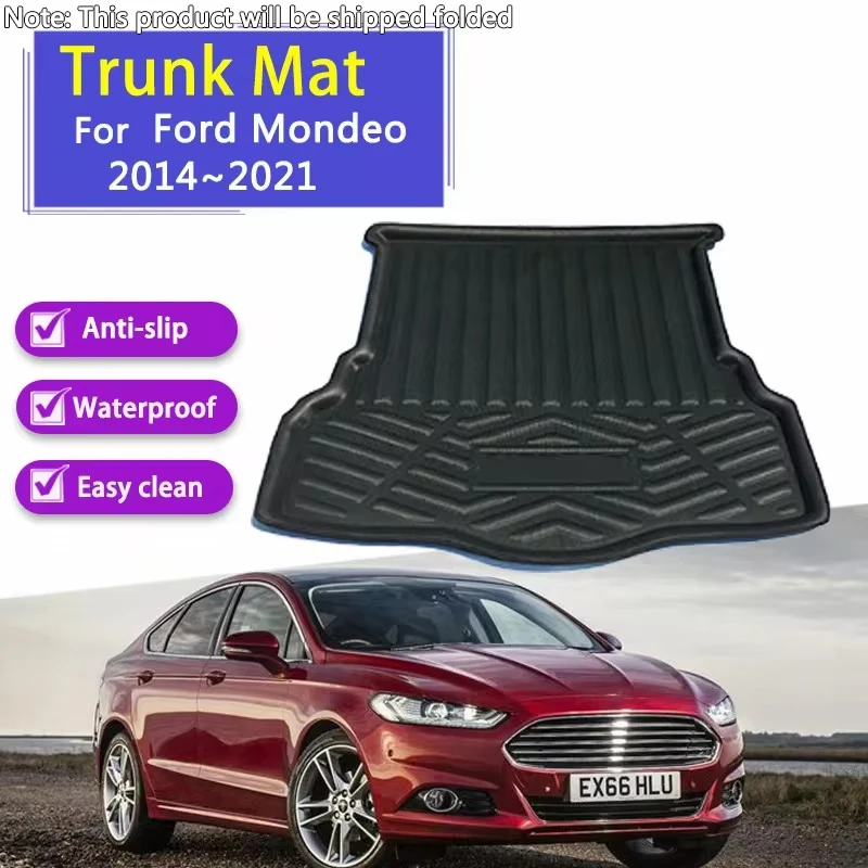 

Коврики в багажник автомобиля для Ford Mondeo Fusion MK4 4 2013 ~ 2021 аксессуары задний багажник грузовой подкладка багажник пол водонепроницаемый лоток коврик