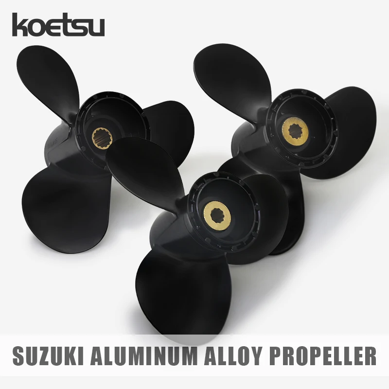 KOETSU Aluminiumlegierung Propeller, Geeignet für Suzuki Außenbordmotor, Motorzubehör Aluminiumlegierung Motorblätter