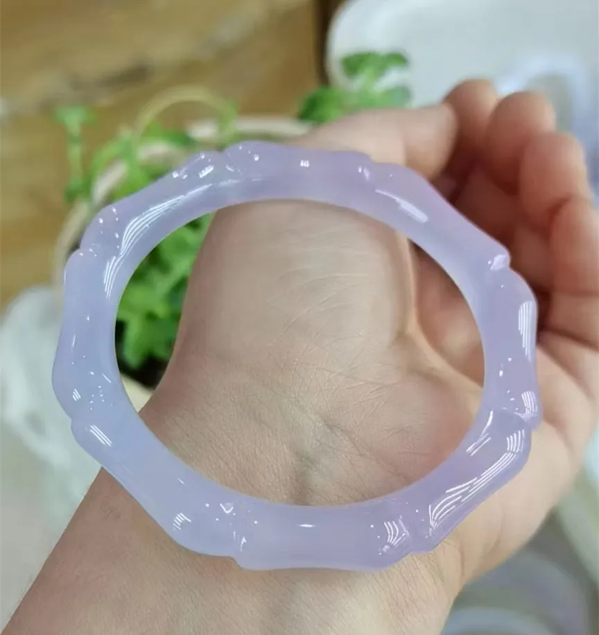 

New pattern Delicate Lavender gradient Bracelet Pure Natural agate Elegant Bangle luck Fine Handring Exquisite Noble Jewellry