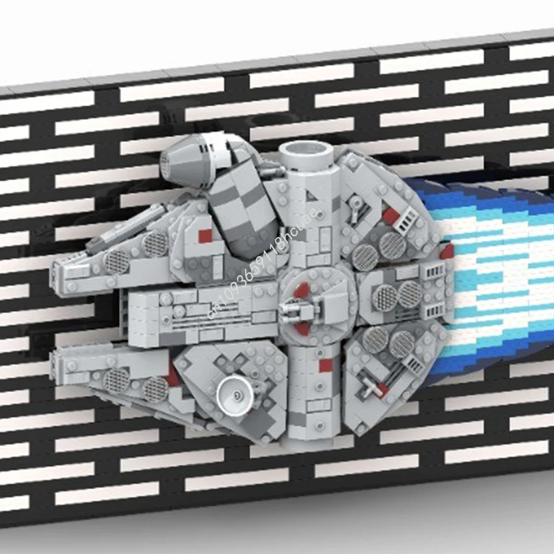 1493 Stück MOC Wanddisplay Star Battle STEM Lernbauset Bausteine Weihnachtsgeschenk