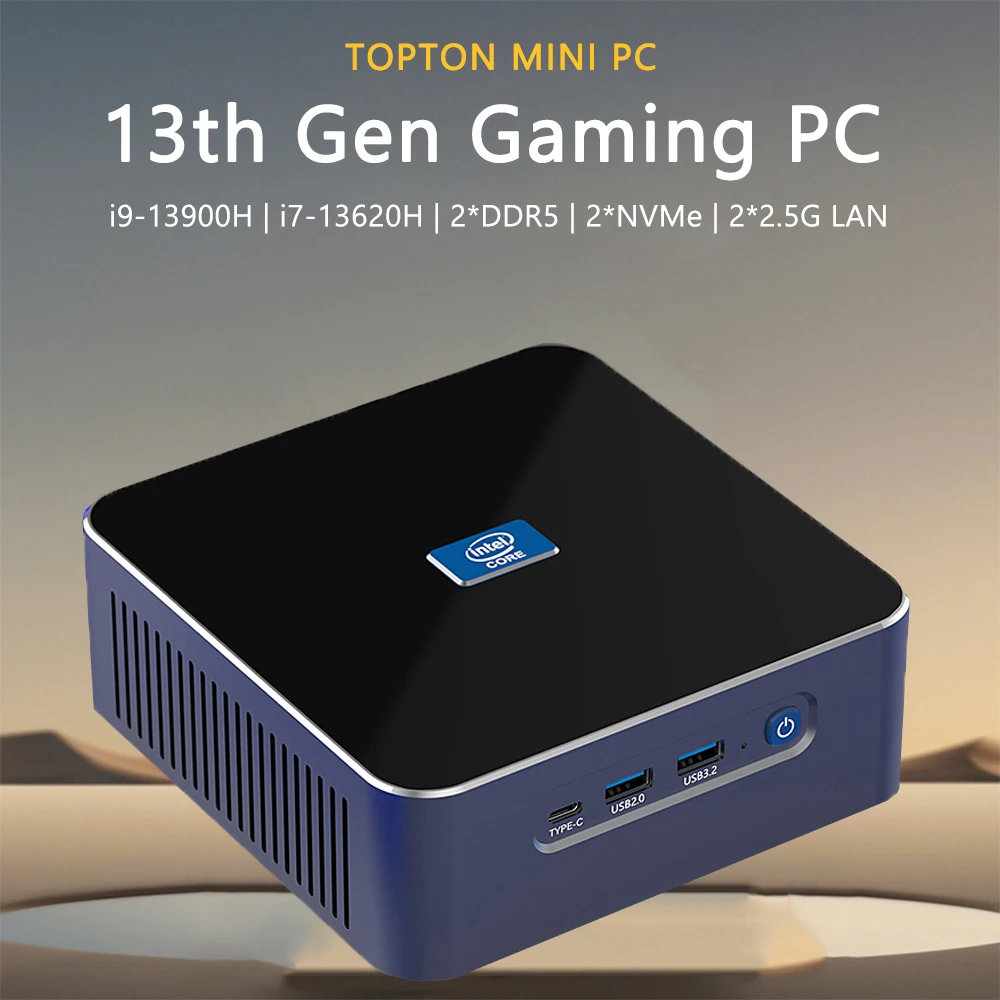 China Fabriek Intel Kern I9-13900H I7 13620H Mini Computer 1 * Hdmi 1 * Displayport 1 * USB-C Triple Display 8K Vesa Windows 11 Pro