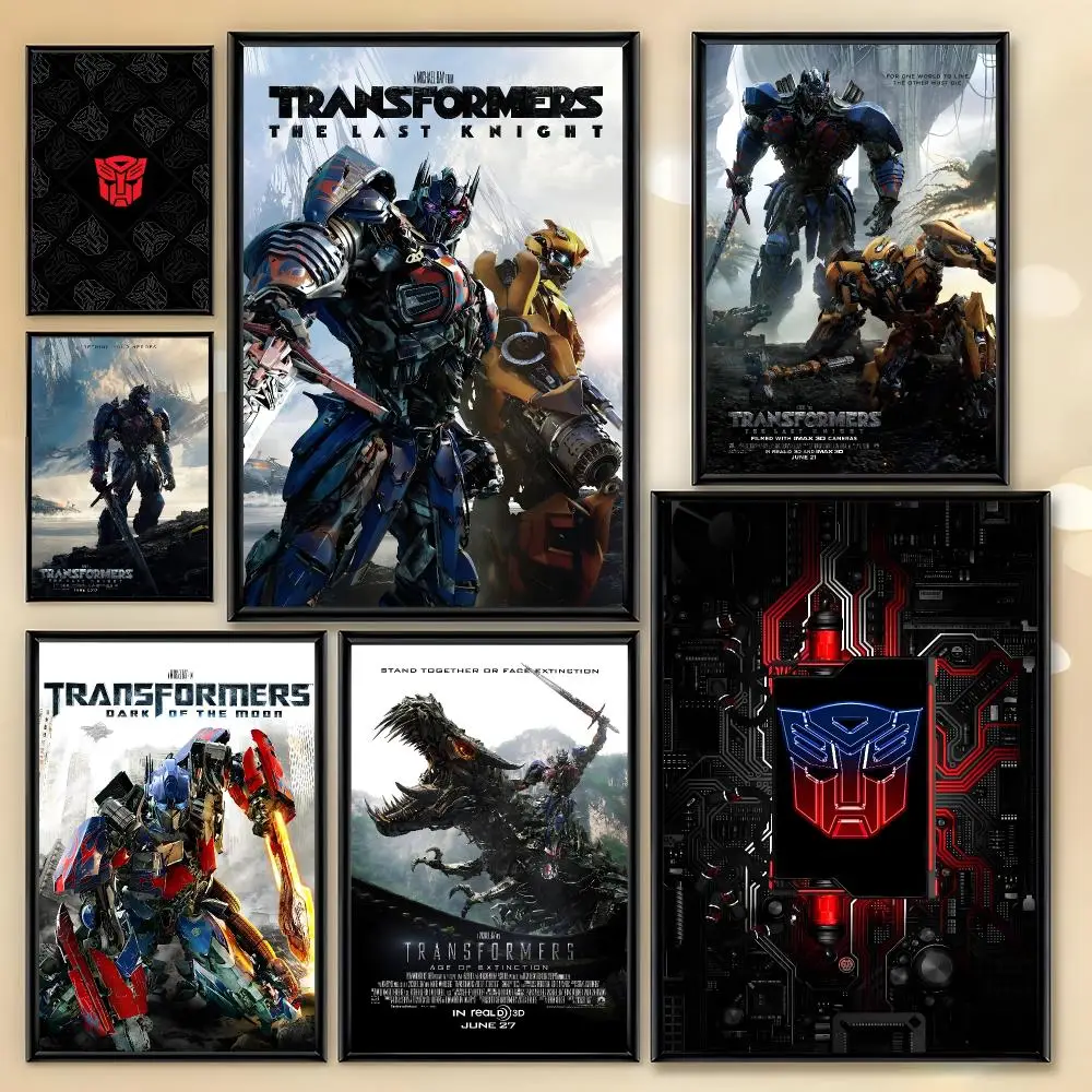 T-Transformers Poster HD Art Sticky Wall Room Decor Home Waterproof Home Living Bar Aesthetic Decoration