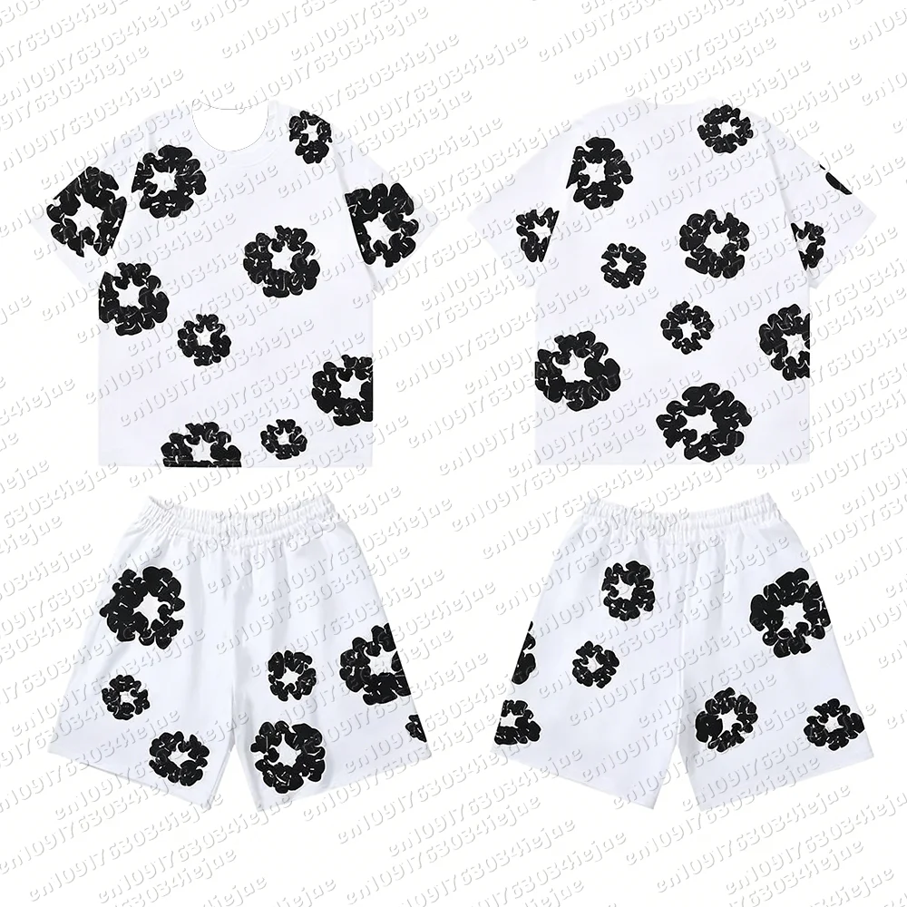 Sommer Hip-Hop-Set mit kurzen Ärmeln und Print, europäisch-amerikanische Mode, High-Street-Look, lockere Sportbekleidung, passend für die ganze Familie, auch für Kinder. – Detail 9
