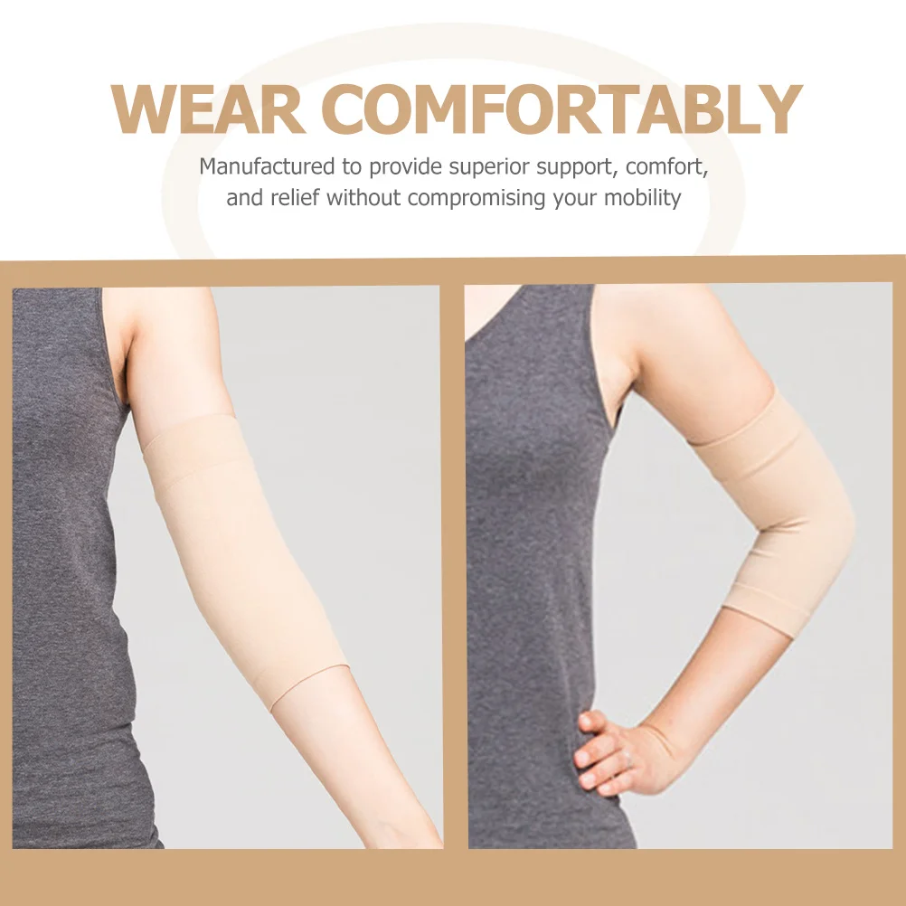 

2Pairs Elastic Elbow Support High Performance Sun Shading Tool for Arms Non-Restrictive Arm Braces Elbow Brace