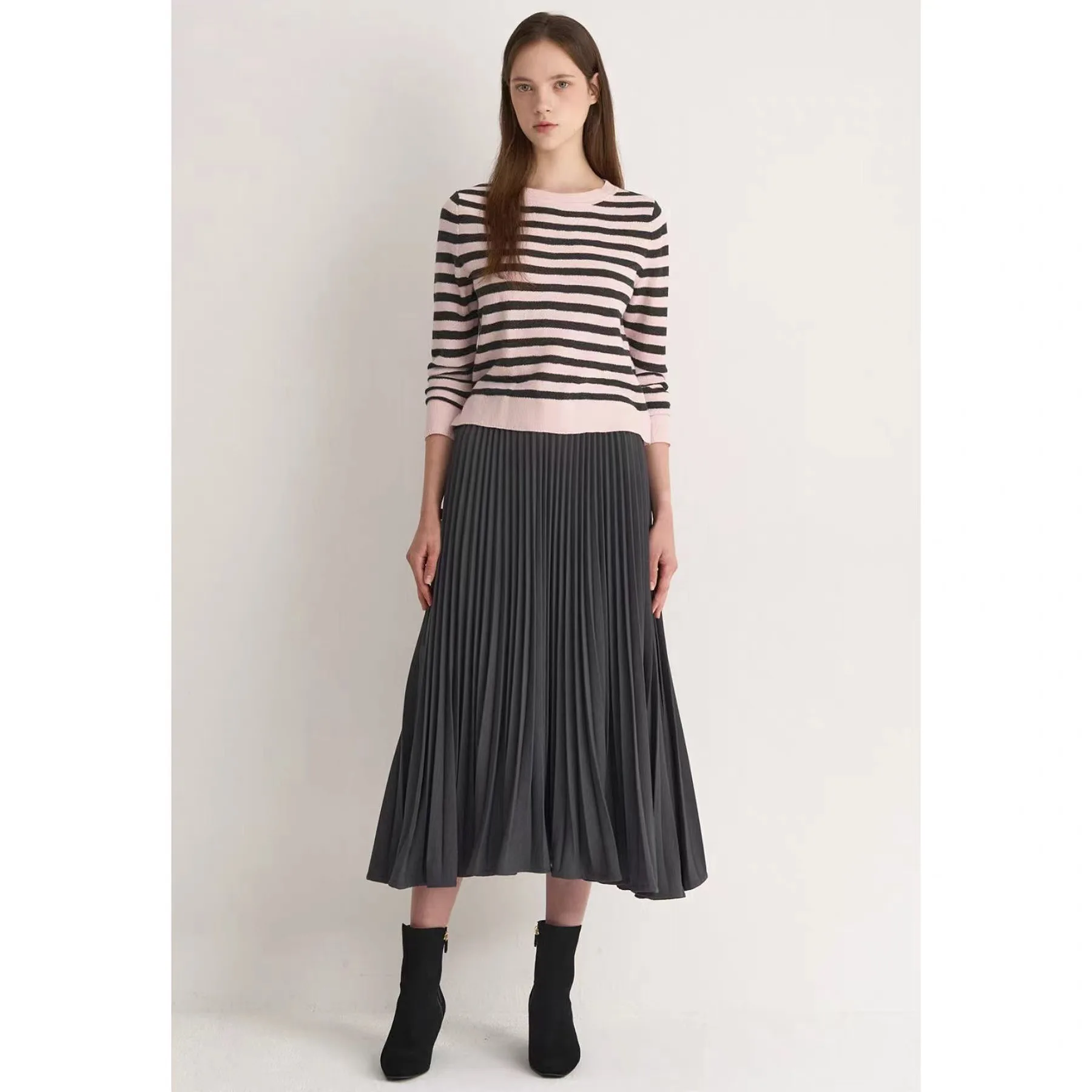 سترة محبوكة مخططة بلون سحر على الوجهين MIN25 الخريف Faion تويست اتجاهين يمكن ارتداؤها ملابس داخلية نسائية #2