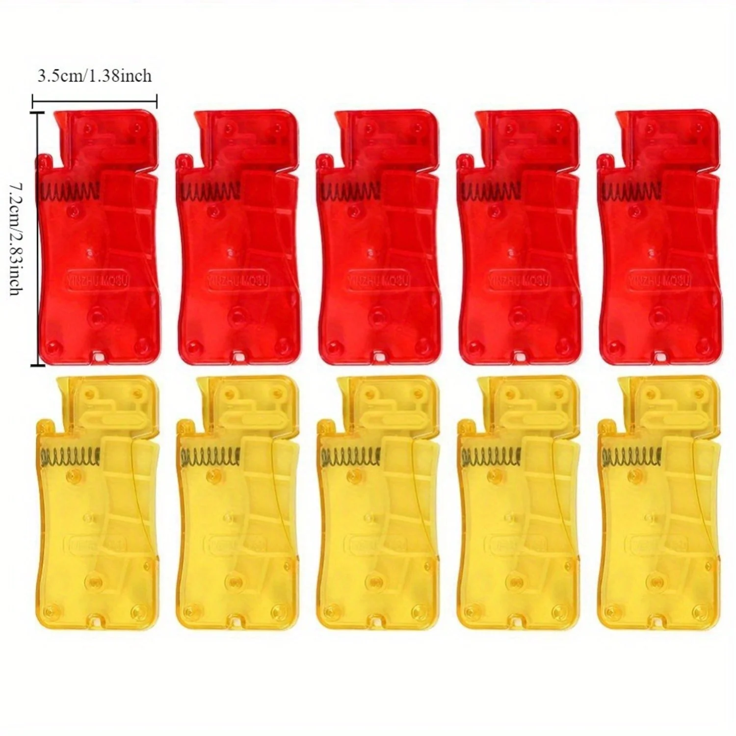 10PCS Red+Yellow Automatic Needle Threaders Self-Thread Guide Plastic Sewing Accessories for Hand Sewing