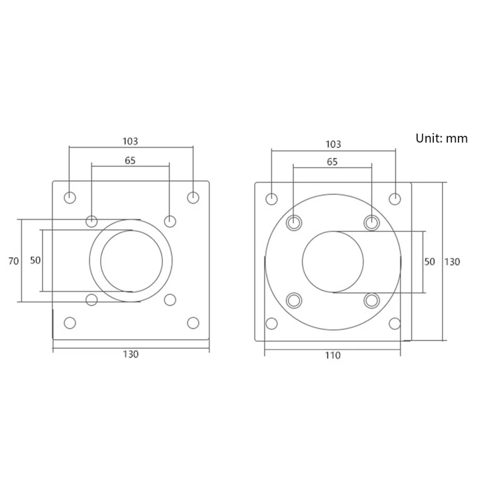 

Motor mounting plate adapter board 130 alloy structure compatible with For MBA20E motor base and C5 motor mount