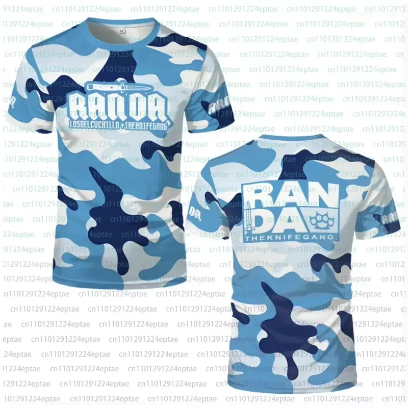 3D Digital Print 2026 Summer Men Boxing Jersey RANDA Style Breathable Military Camouflage Short Sleeve T Shirt Outdoor Casual