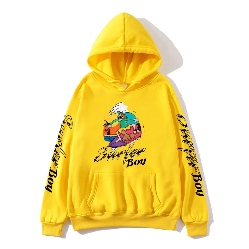 

Surfer Boy Pizza Cartoon Print Hoodies Men/Women Autumn Clothes Kawaii Unisex Casual 2022 Harajuku Camisas Streetwear Sweatshirt