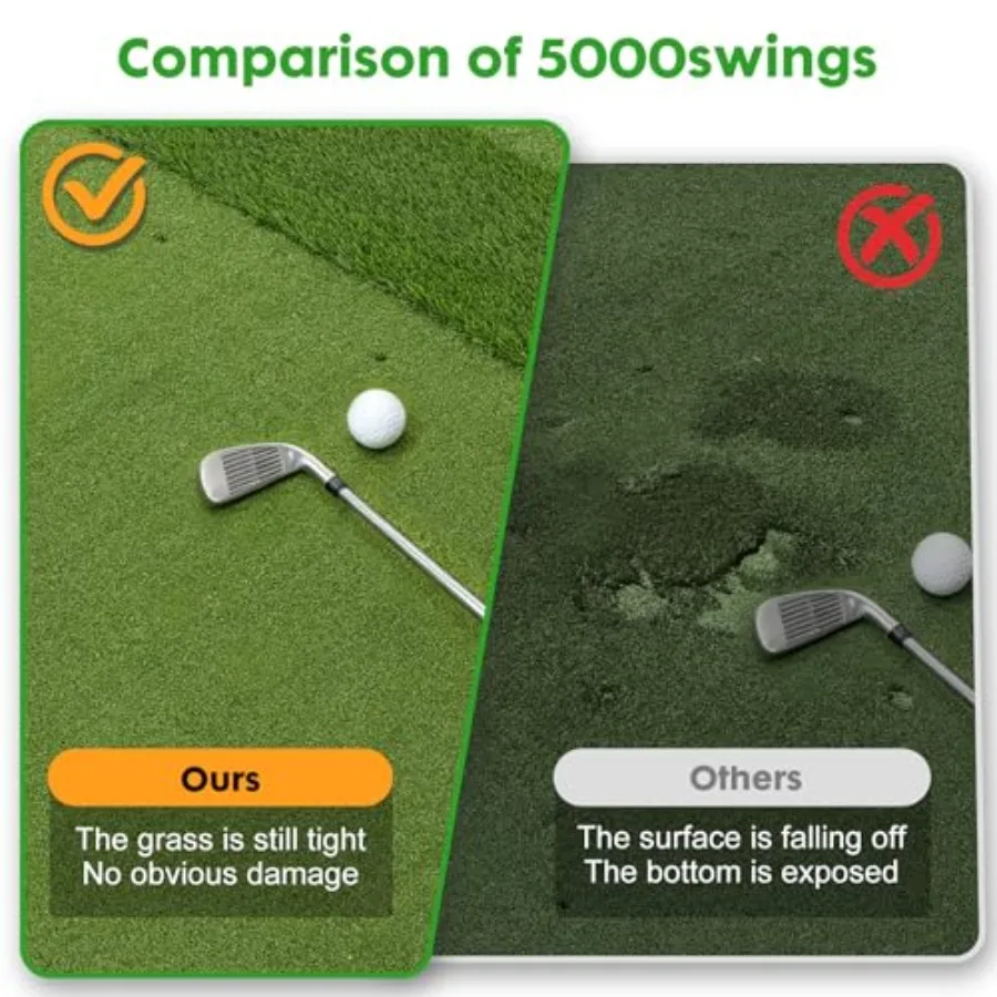 دواسة جولف DualTurf مع صينية كروية 5x4Ft 31 مللي متر سميكة جولف ضرب الحصير للداخلية في الهواء الطلق ممارسة العشب القيادة المدى الحصير ل