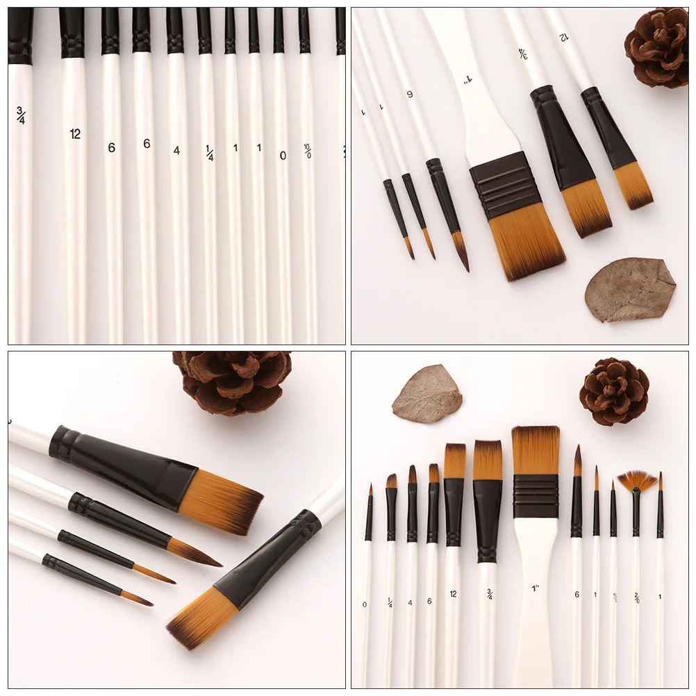 

1Set Oil Paint Brushes Nylon Hair Watercolor Gouache Child Graffiti Tools Oil Paint Nylon Hair Paintbrushes Child Graffiti Brush