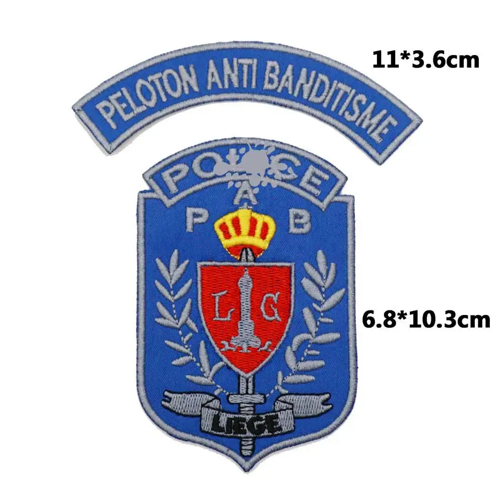 Belgium Tactical Embroidery Patches for Backpacks and Clothing military Accessories with Hook backing or iron back