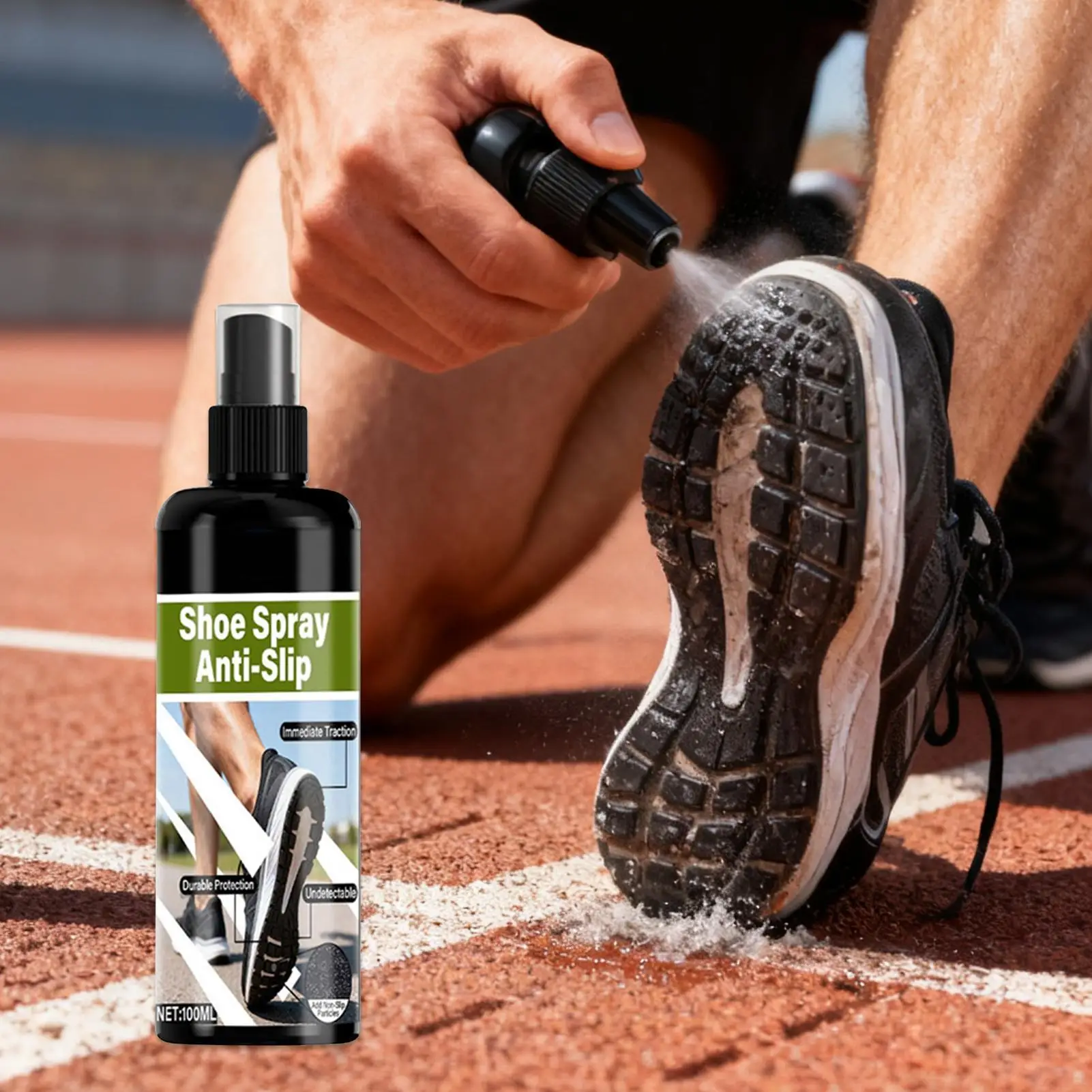 バスケットボールスニーカーグリップスプレー 100ml 滑り止め強化 コートトレーニング用品 室内スニーカーグリップエンハンサー ランニングバレーボール用