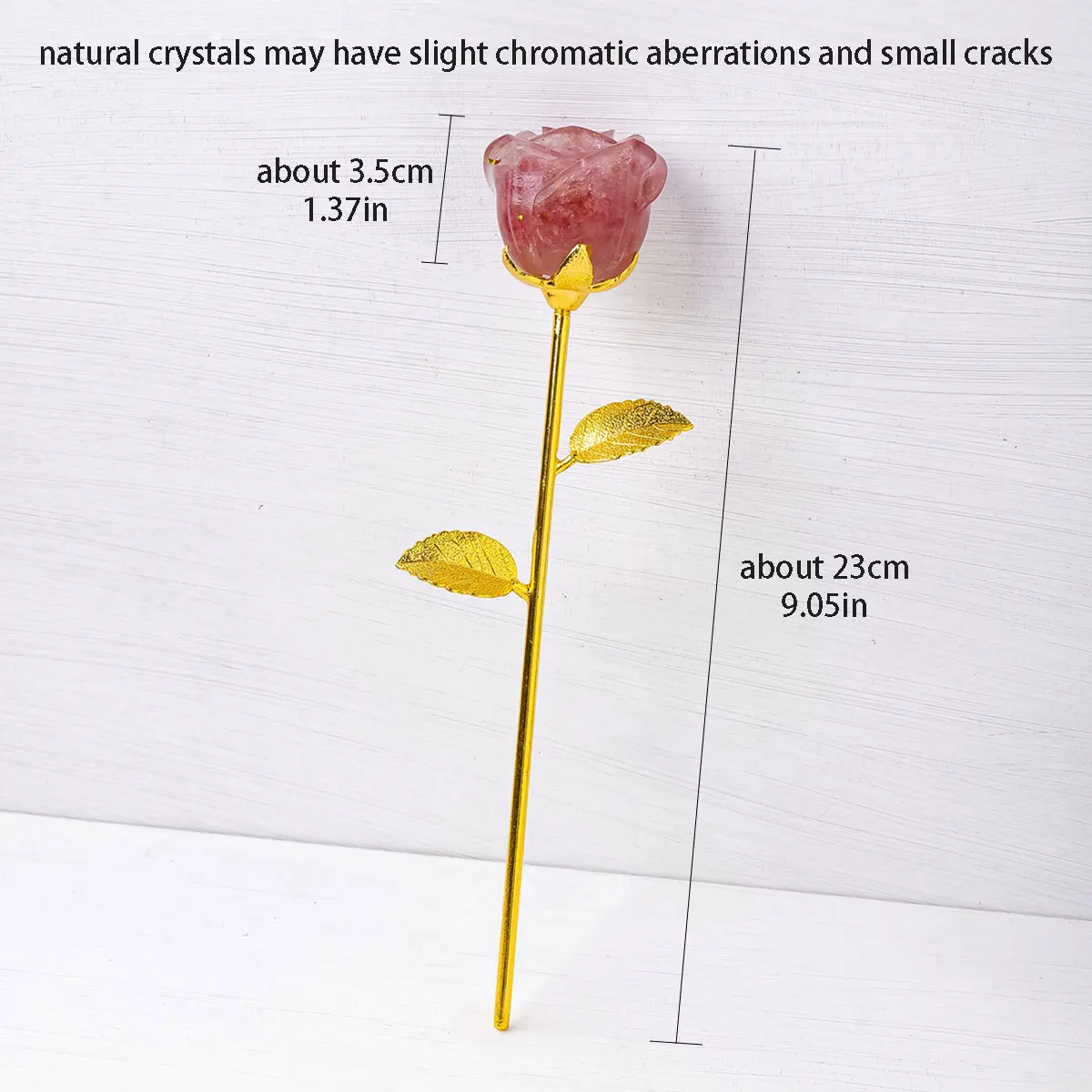 1PC Natural Crystal Drop Glue Resin Crystal Crushed Rose Birthday Gifts For Girls Living Room Decorative Christmas Decoration