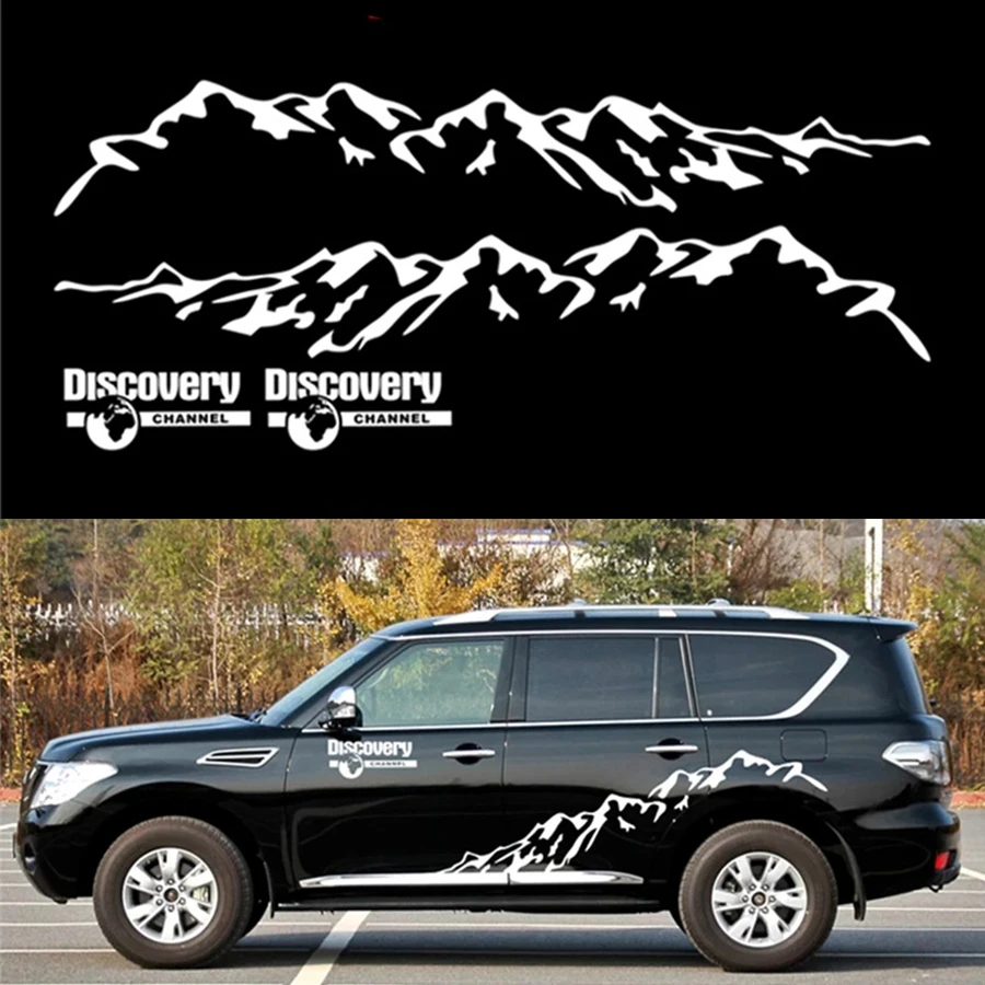 

Car Door Side Decor Sticker Vinyl Decal Mountain Styling Auto Body Stickers For Toyota Prado Land Cruiser