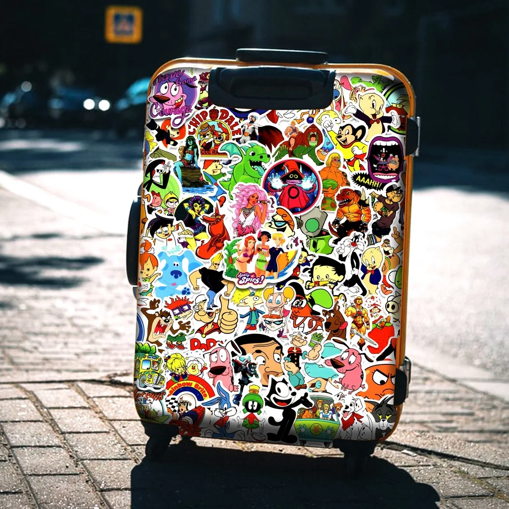 100/50PCS 90's Classic Cartoon Animation Waterproof Graffiti Stickers For Helmet Bicycle Hand Account Pencil Case Decals view 3