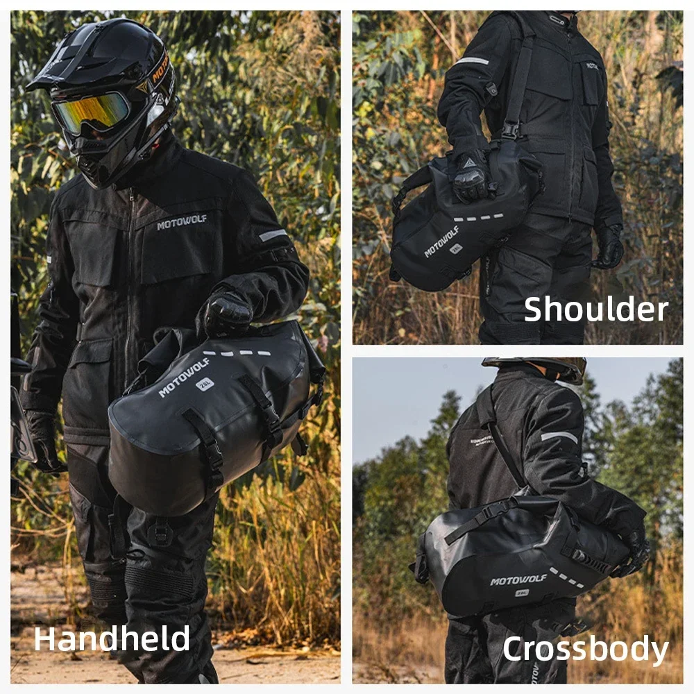 Waterproof Motorcycle Bag 18L 28L 48L Motorcycle Saddle Side Bag Large Capacity Universal Fit Motorcycle Pannier Bag image 5