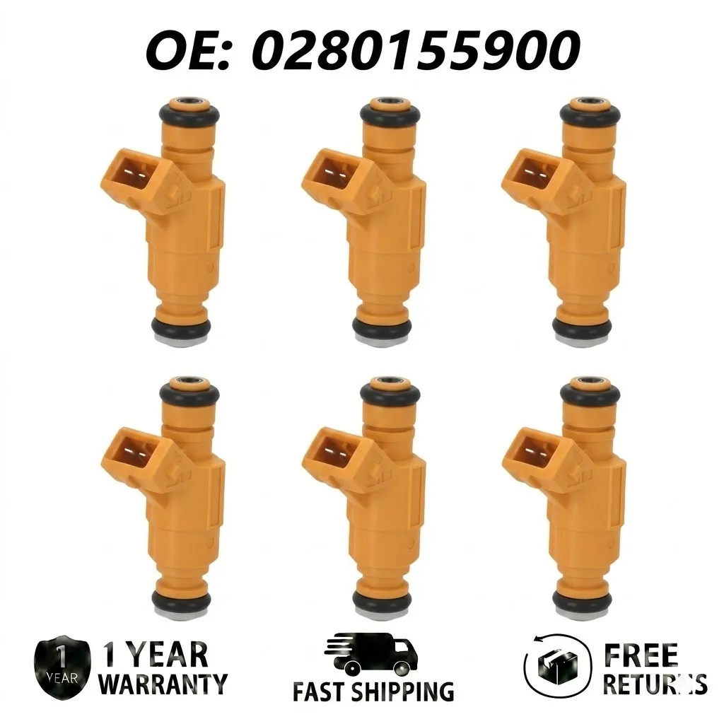 

6pcs Flow Matched Fuel Injectors for 2001 Ford Explorer Sport 4.0L V6, Replacement Part 0280155900, Engine Nozzle Set