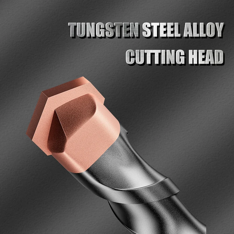 1PC Impact Hammer Drill 350mm Extended Hard Reinforced Tungsten Steel Drill Concrete Wall Tile Marble Granite Power Tool Drills