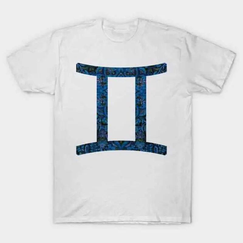 

Blue Paisley Gemini Zodiac Sign T Shirt S 5XL Fast Shipping