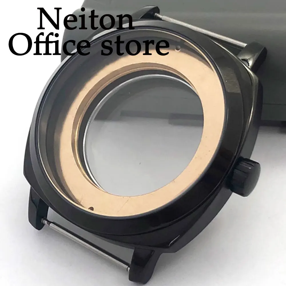 NEITON 42mm silver black rose gold stainless steel case fit NH35 NH36 ETA2836 Miyota8205 8215 821A Mingzhu DG2813 3804 movement