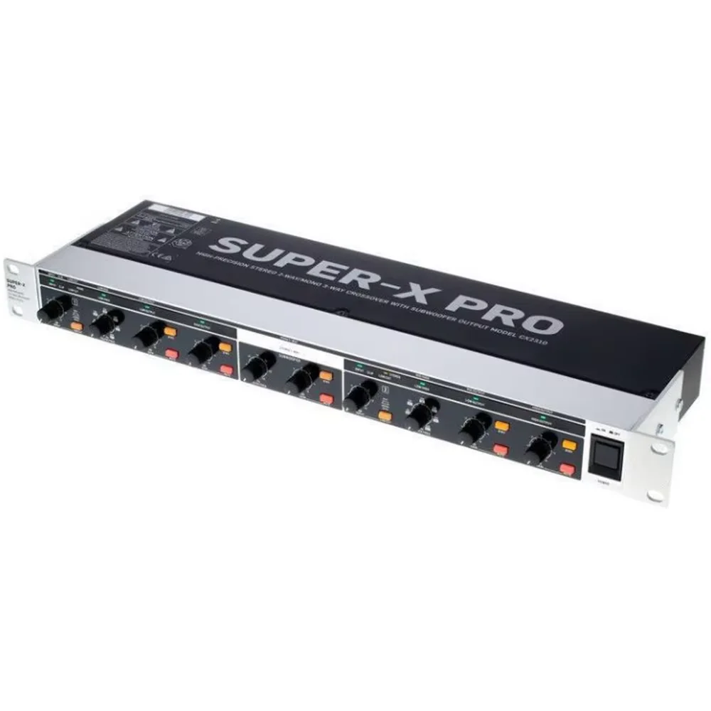 Professional CX2310 High-Precision Crossover Stereo2-Way/Mono 3-Way Subwoofer Output Adjustable Time Delays CD Horn Correction