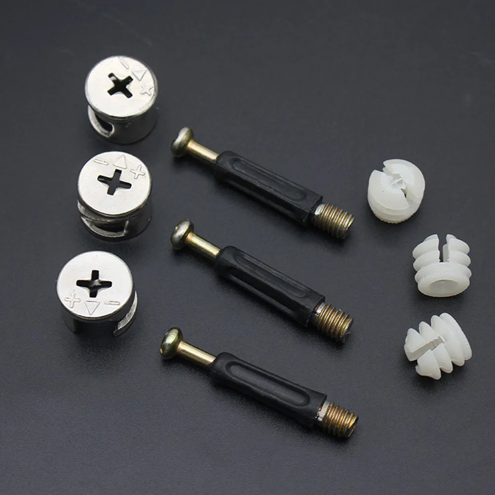 

100 set 31 Furniture Side Connectors Lock Nut Eccentric Gear Furniture Connector Cam Screws Hardwares Fittings