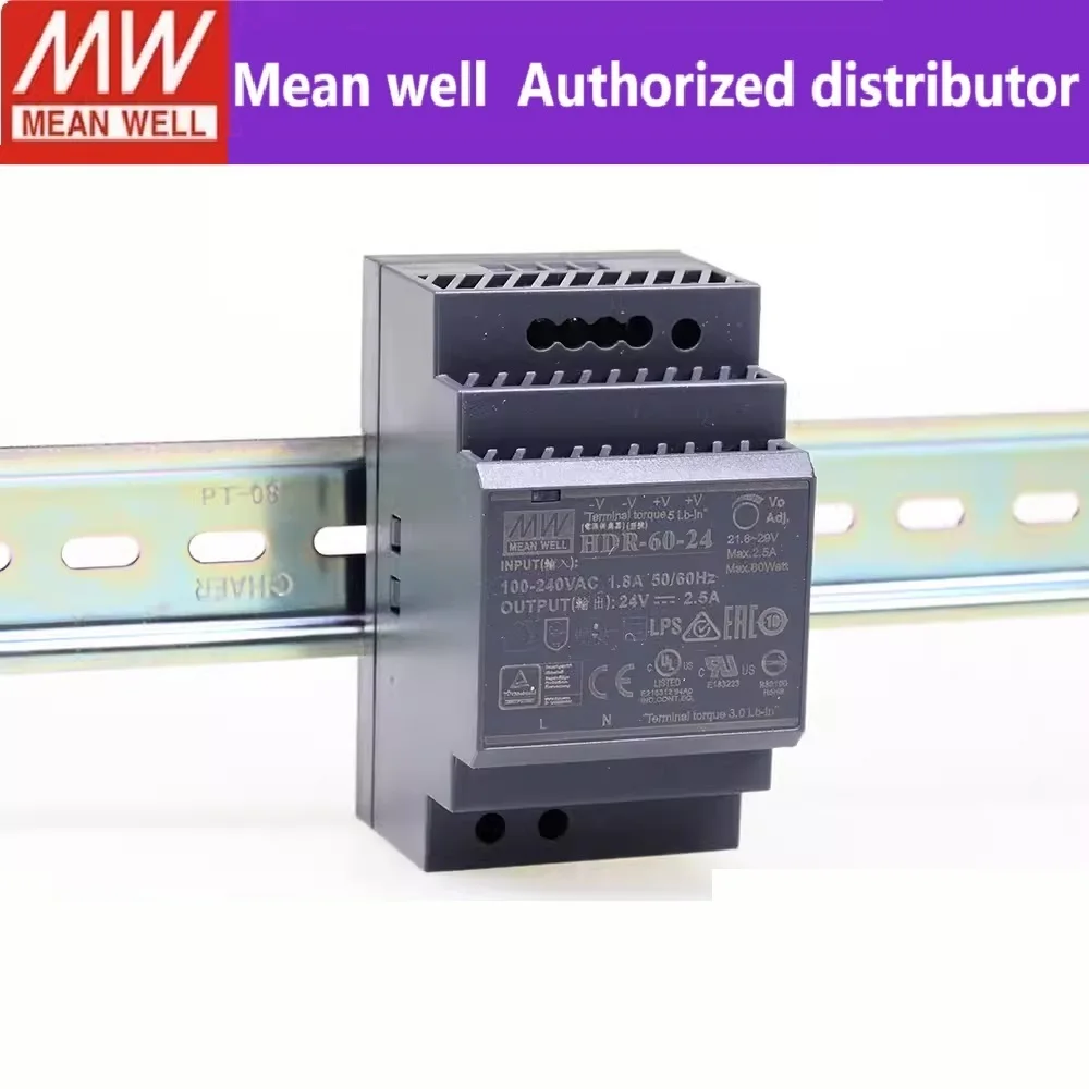 MEAN WELL HDR-60 HDR-60-5 HDR-60-12 HDR-60-15 HDR-60-24 HDR-60-48 Switching power supply guide rail 60W transformer