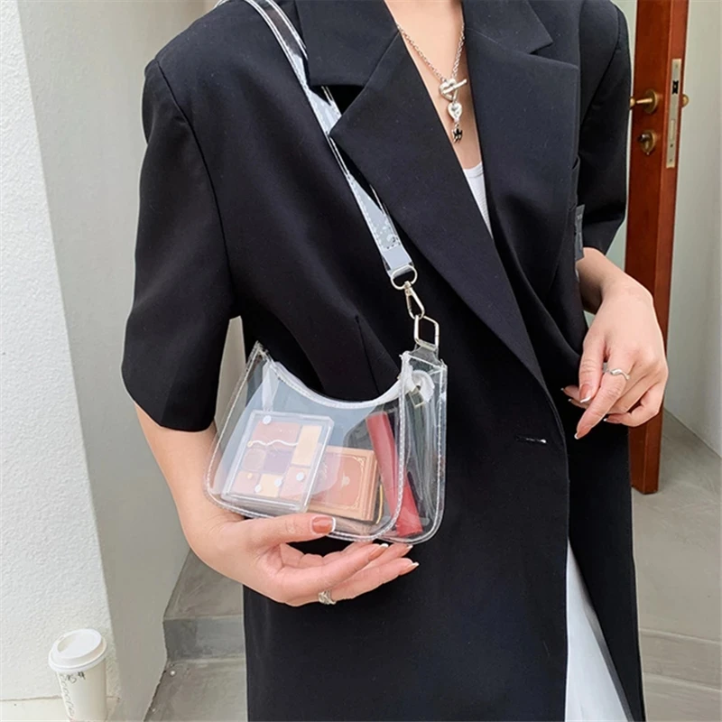 Transparent Jelly Handbags Candy Color Shoulder Bags New Women Armpit Bag Waterproof Underarm Bag sac a main femme bolso mujer