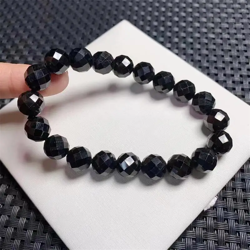 

10MM Natural Black Tourmaline Bracelet Crystal Reiki Healing Stone Fashion Jewelry Gifting Gift For Women 1pcs