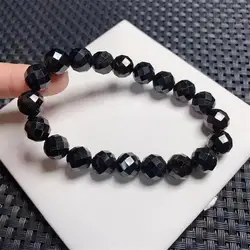 10MM Natural Black Tourmaline Bracelet Crystal Reiki Healing Stone Fashion Jewelry Gifting Gift For Women 1pcs