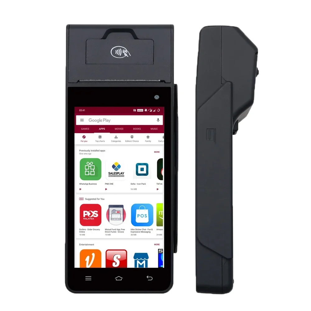 Hsprinter Support Unionpay Card 4g Smart Pos Machine Android 7.1 Handheld Pda