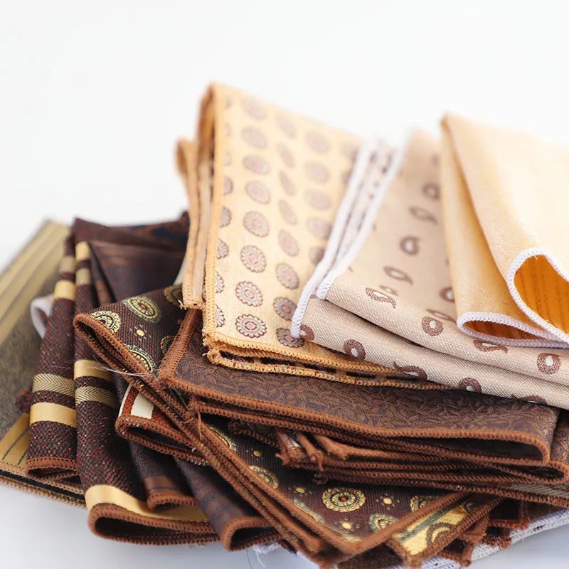 Il caffè può essere abbinato con il vestito Maillard Asciugamano da tasca Accessori da uomo Asciugamano quadrato Fazzoletto da solo 24 * 24 cm