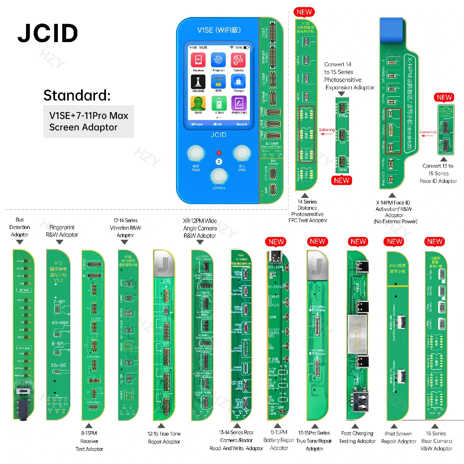 JC V1SE WIFI Programmer for iPhone X -15 Series Battery Replacement Face ID Repair Mobile Phone Original Color True Tone Repair