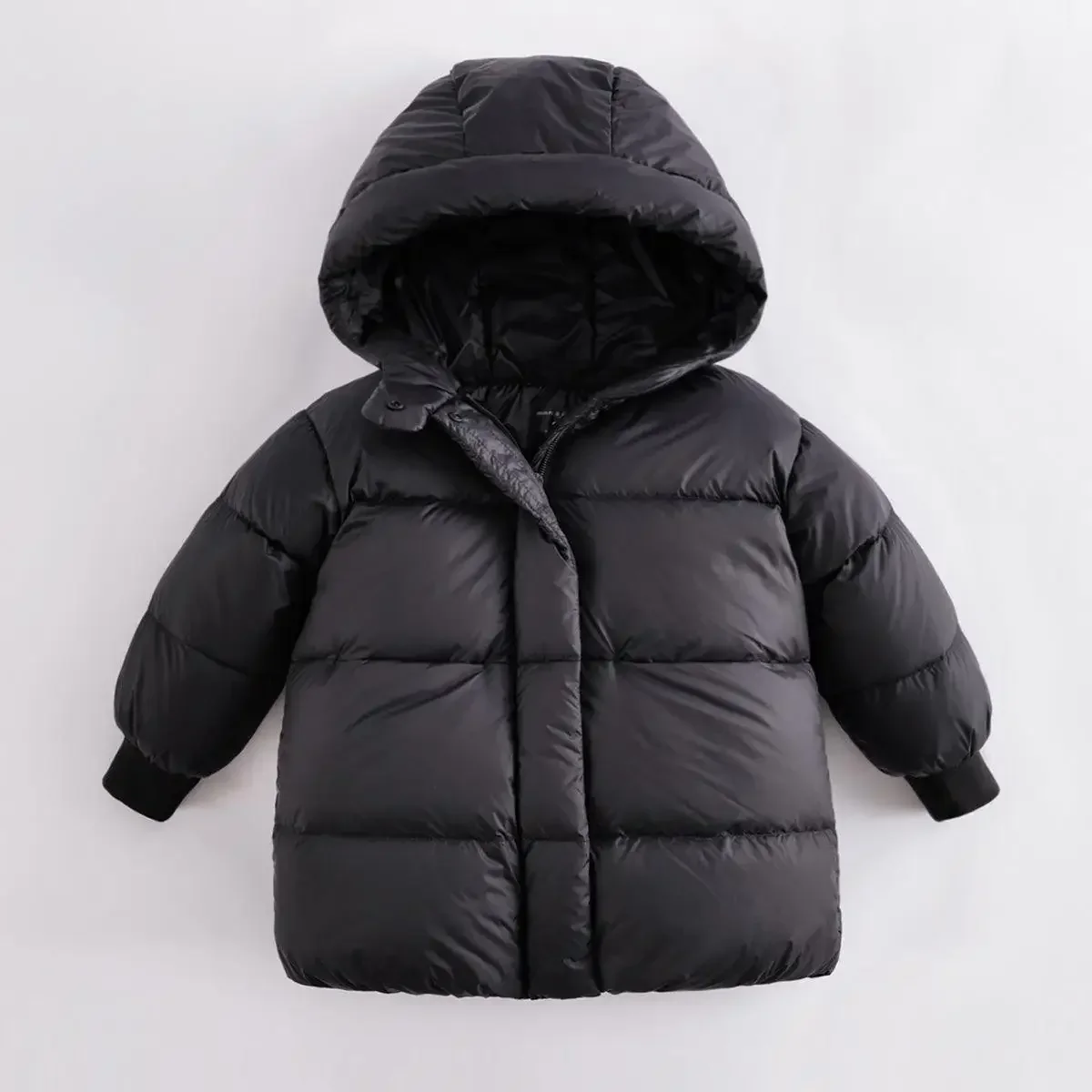 (Three Proof Fabric and Graphene Thermal Storage) MARC&JANIE Girls Winter Thick Ultra Light Hooded Long Down Jacket 221867