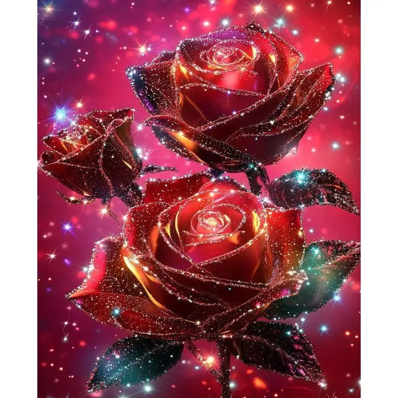 

PhotoCustom 5d Diamond Painting Flower Cross Stitch Kits Home Decoration Wall Diy Handmade Gift For Adult