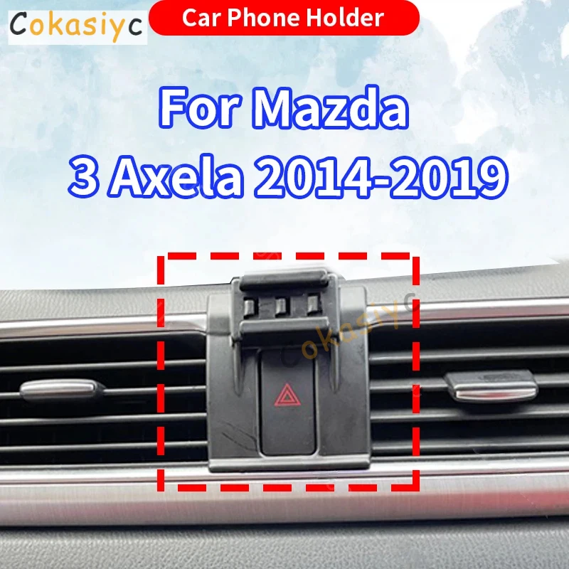 Suporte para Telefone de Carro para Mazda 3 Axela 2014 2015-2018 2019 com Carregamento Sem Fio e Base Fixa Especial