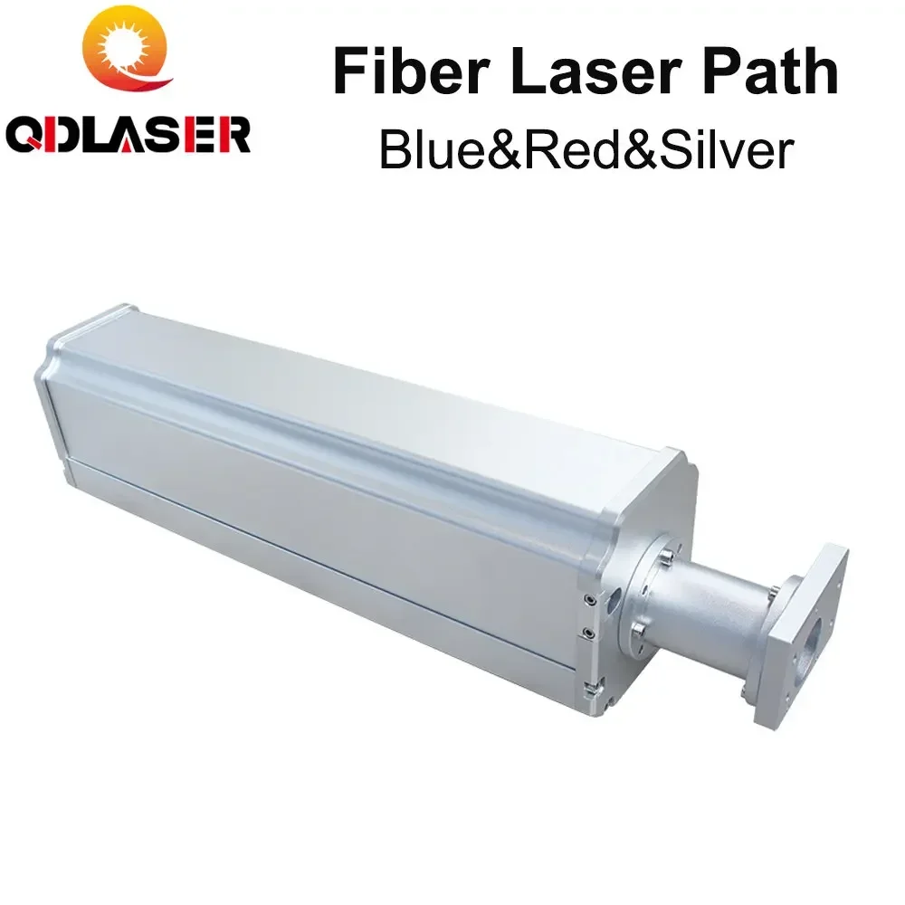 QDLASER Fiber Laser Path Blue Red Silver Standard Fiber Laser Path Housing Rayucs MAX Interface for Laser Marking Machine