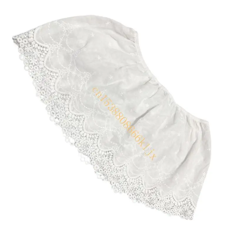 

Lace Layering Fake Top Lower Skirt Shirt Extender Layering Half Slip 066C