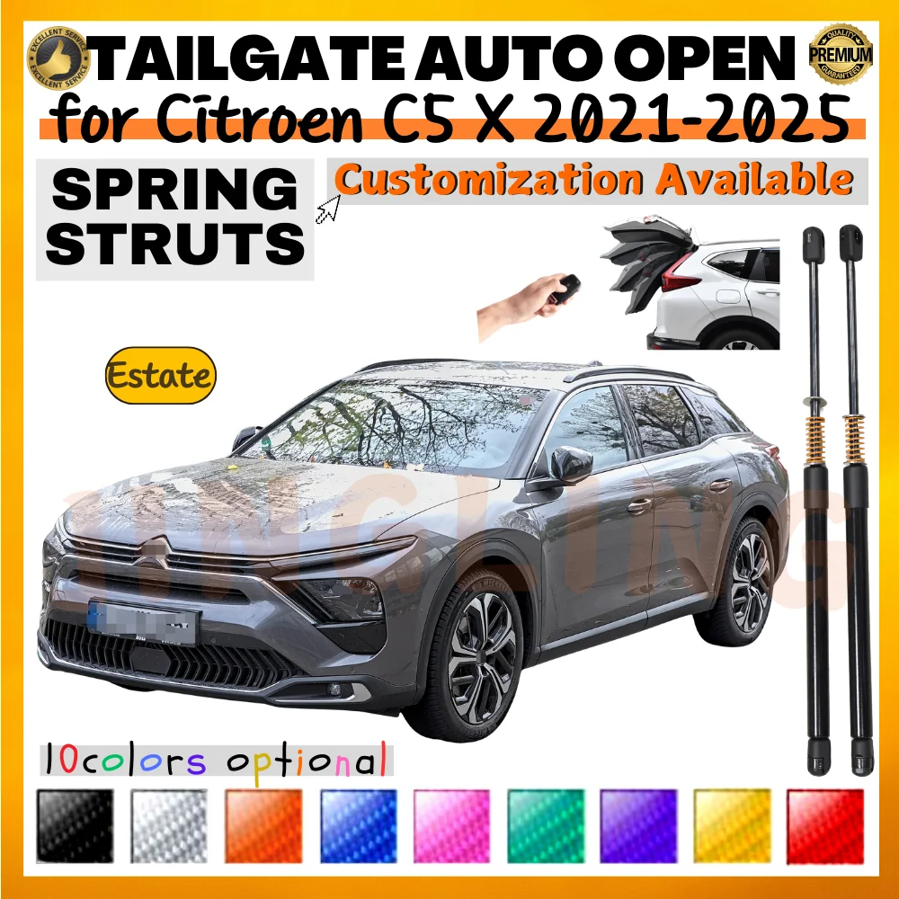 

Qty(2) Trunk Struts with Spring for Citroen C5 X 2021-2025 Estate Rear Tailgate Boot Lift Supports Shock Absorbers Dampers