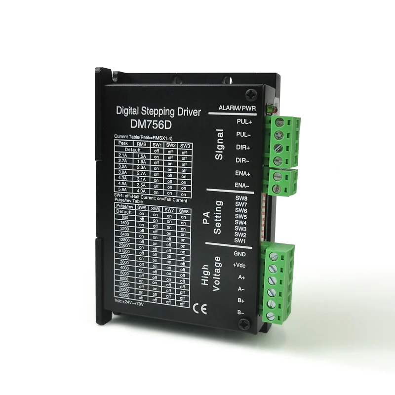 DM756D Stepper Driver ทํางานร่วมกับ Nema 34 Stepper Motor เสียงต่ํา Strong Torque Stepper Driver