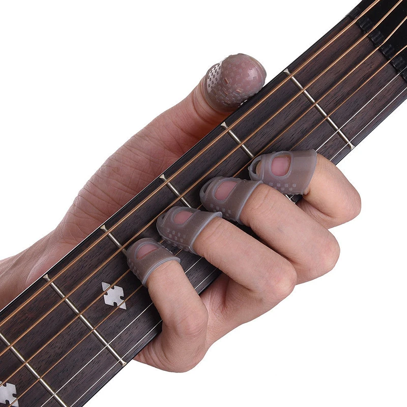 Tools Guitar Fingerstalls Kit Props Set Gadget Protecting Silicone Rubber Anti-slip Beginners Fingertip Accessory