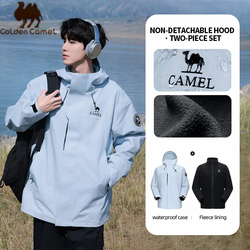 

GOLDEN CAMEL Outdoor ICON Hiking Jackets Unisex 3 IN 1 Men's Winter Coats Waterproof Windbreakers Travel Mountaineering Clothing
